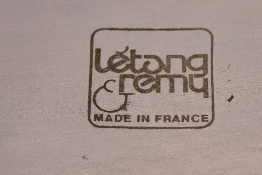 Elégant seau à champagne en acier inoxydable fabriqué en France par la marque Létang Rémy.