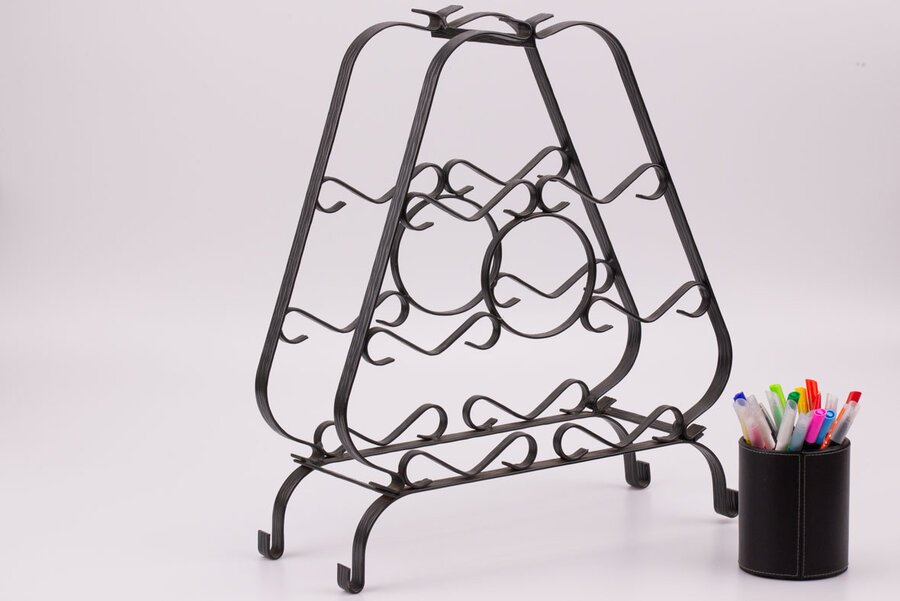 Porte bouteille en fer forgé