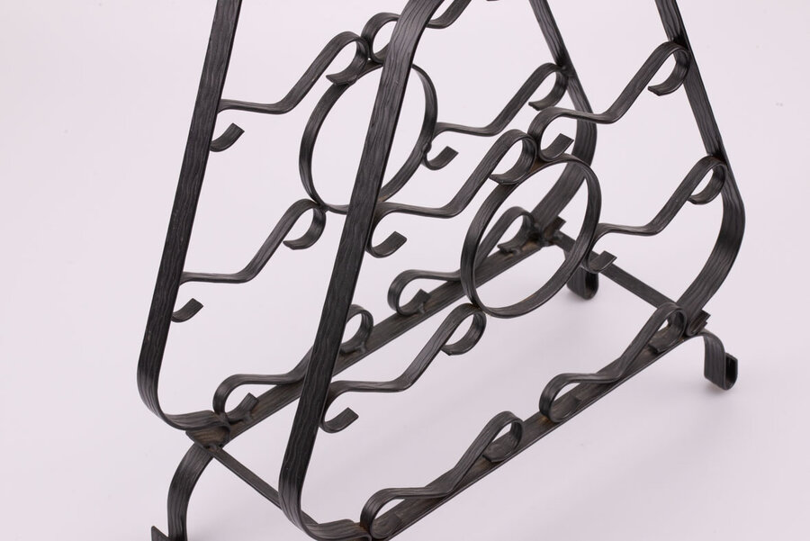 Porte bouteille en fer forgé
