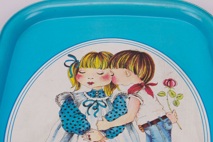 Plateau bleu couple