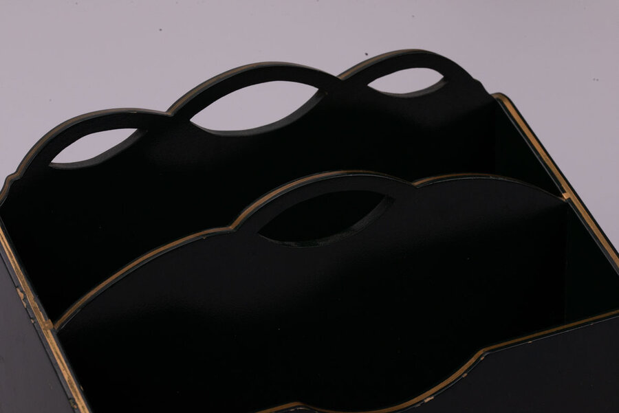 Boîte de rangement bois noir