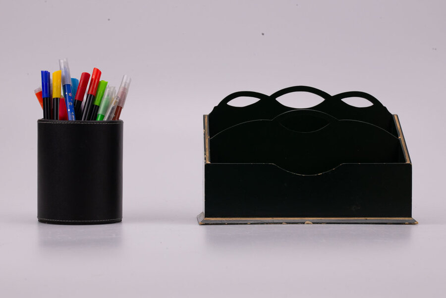 Boîte de rangement bois noir