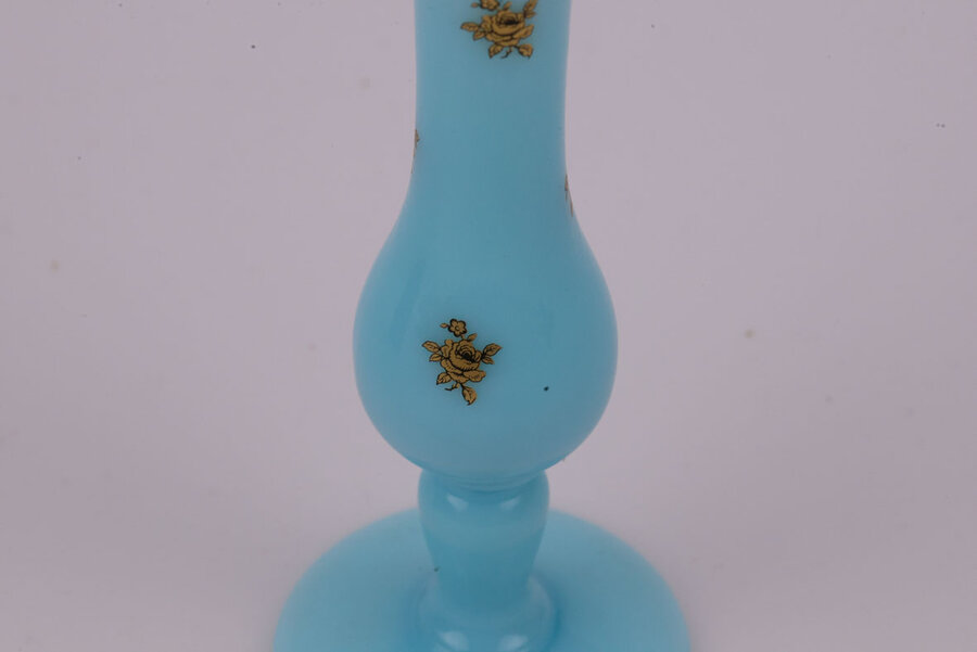Vase soliflore bleu vintage