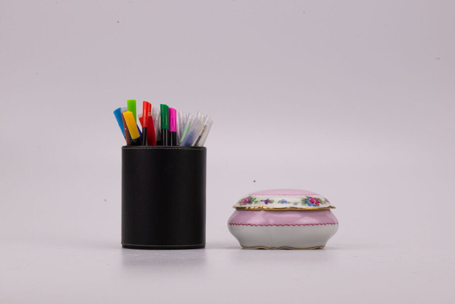 Bonbonnière en porcelaine de Limoge